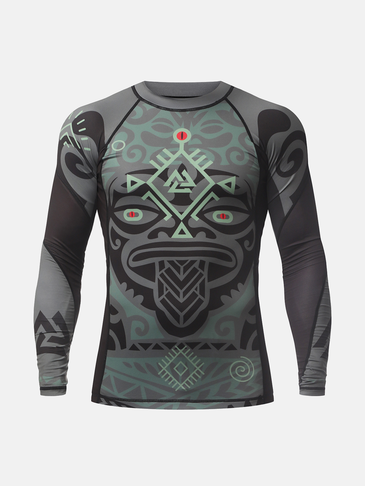 Peresvit Maori Long Sleeve Rashguard Black Military Green, Photo № 3